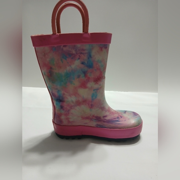 Colorful Tie-Dye Rain Boots with Handles - Picture 8 of 10